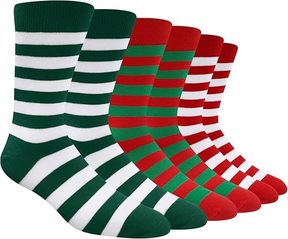 Christmas Holiday Striped Socks...