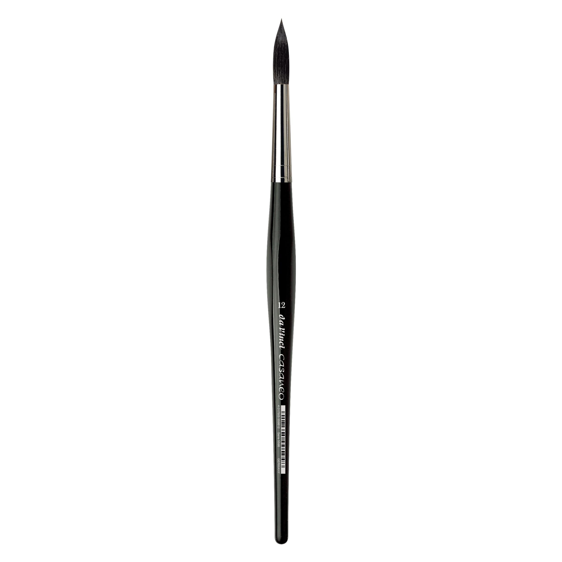 da Vinci, CASANEO, watercolour brush, synthetic fibres, artist brush, watercolour painting, liquid acrylic paints, made in Germany, round, size 12