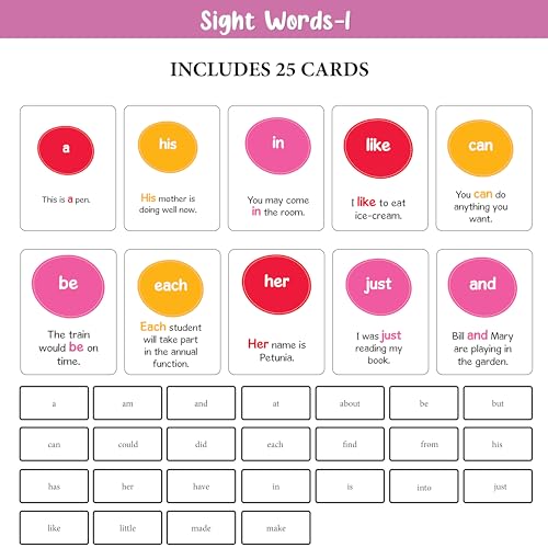 Image of The Book Tree Action & Sight Word Flashcards for Kids | 100 Early Learning Cards | Fun & Easy Word and Sentence Practice | Educational Flashcards for Preschool Learning & Toddler Activities