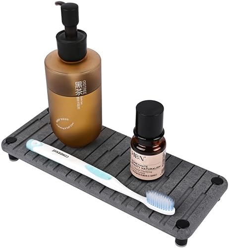 Bandeja de piedra para fregadero, organizador de fregadero de piedra de secado para jabón, soporte de esponja, tierra de diatomeas de secado rápido,