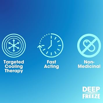 Deep Freeze Cold Gel, Fast Acting Pain Relief, Targeted Cooling for Back, Neck, Shoulder, Legs and Feet, Pack of 3 x 100g