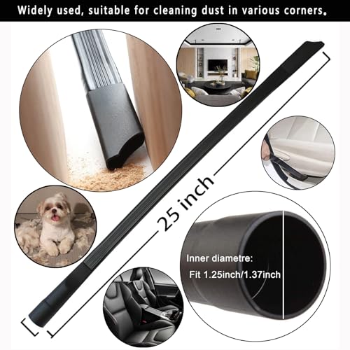 Universal Vacuum Attachment Kit for 1-1/4 Wet Dry Vacuum Cleaners - 12PCS Accessories