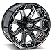 4PLAY Wheels 4P80 20 Inch Rims and Tires Fit 6x135 & 6x139.7 20x9 Gloss Black Brushed with Tinted Clear - iMove Gen 2 275/55-20 (Set of 4)