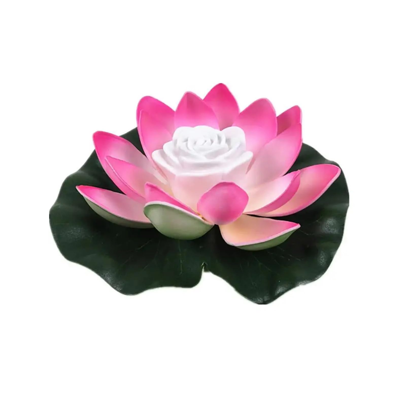 LHSJYG Water Lily Plants For Ponds Small Fake Lotus Flower Swimming Pool Garden Pond Floating Floral Lamp Artificial Simulated Plant Realistic for Aquarium(Gradient 18cm)