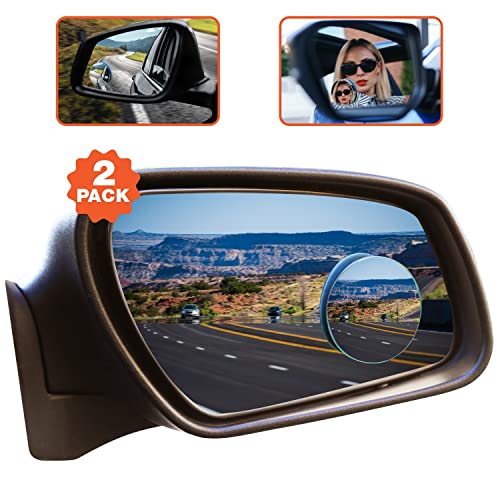 Blind Spot Mirror, 2" Round HD Glass Frameless Convex Rear View Mirrors - View #8