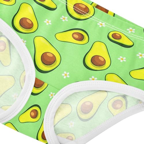 Fruit Avocado Flowers Floral Green Toddler Girls's Underwear 2T 23021824