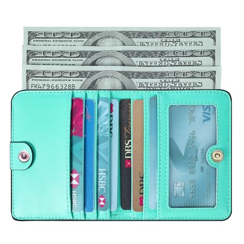 image for Toughergun Women’s Small Slim Leather Wallet with RFID Protection, C