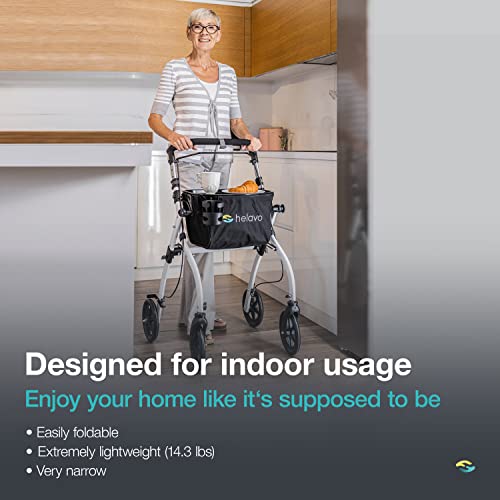 Image of Helavo Narrow Walker for Small Spaces, 23.6 inch Wide, Indoor Walker with Tray