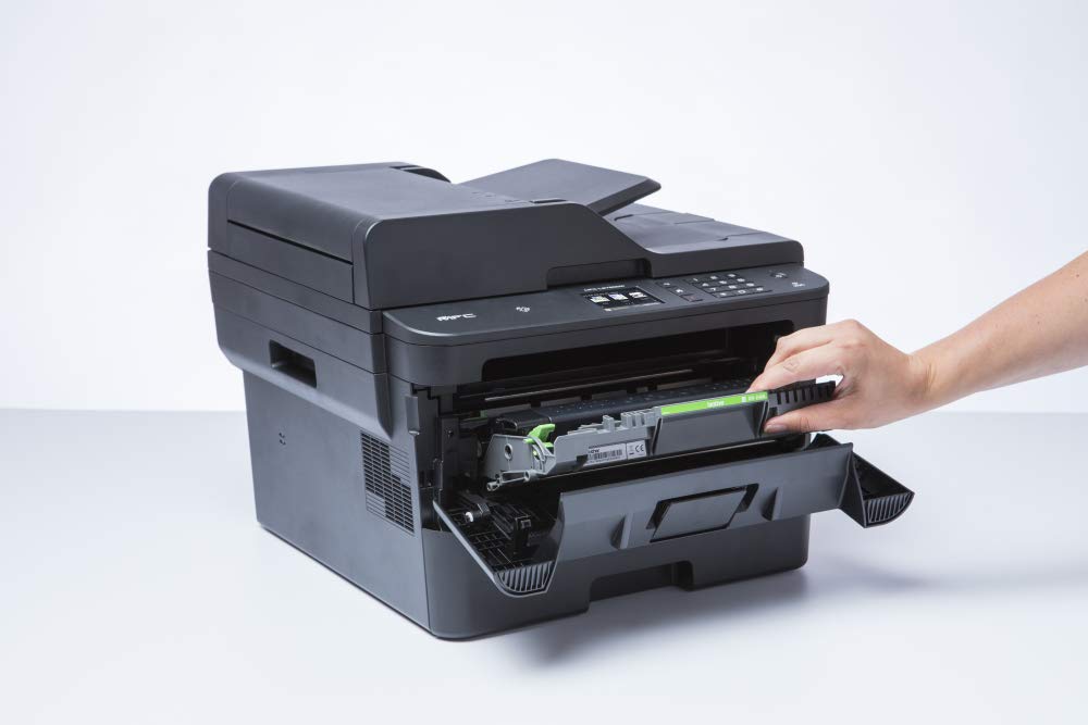 Brother MFC-L2750DW Stampante Multifunzione Laser 4 in 1 Bianco e Nero, Velocità di Stampa 34 ppm, Scheda di Rete Cablata, Wi-Fi, NFC, Fronte-Retro Automatico, ADF da 50 Fogli, Display Touchscreen