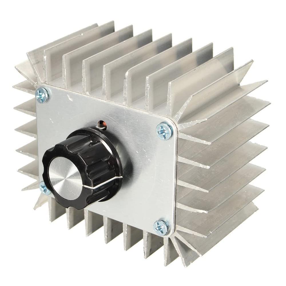SANEC 220V 5000W Motor Dimmer Hız Kontrol Kartı, Manuel, Basma Düğmesi, Gümüş