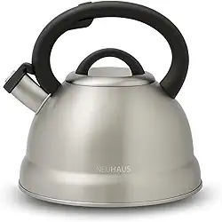 NEUHAUS CHALEIRA COM APITO 3 LITORS ALBA - CORPO EM AÇO INOXIDÁVEL E CABO EM NYLON