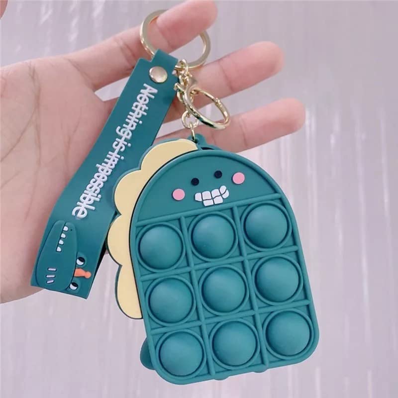 Image of AUGEN Cute Pop It Coin Purse Pouch Keychain For Gifting With Key Ring Anti-Rust (Pack Of 1)