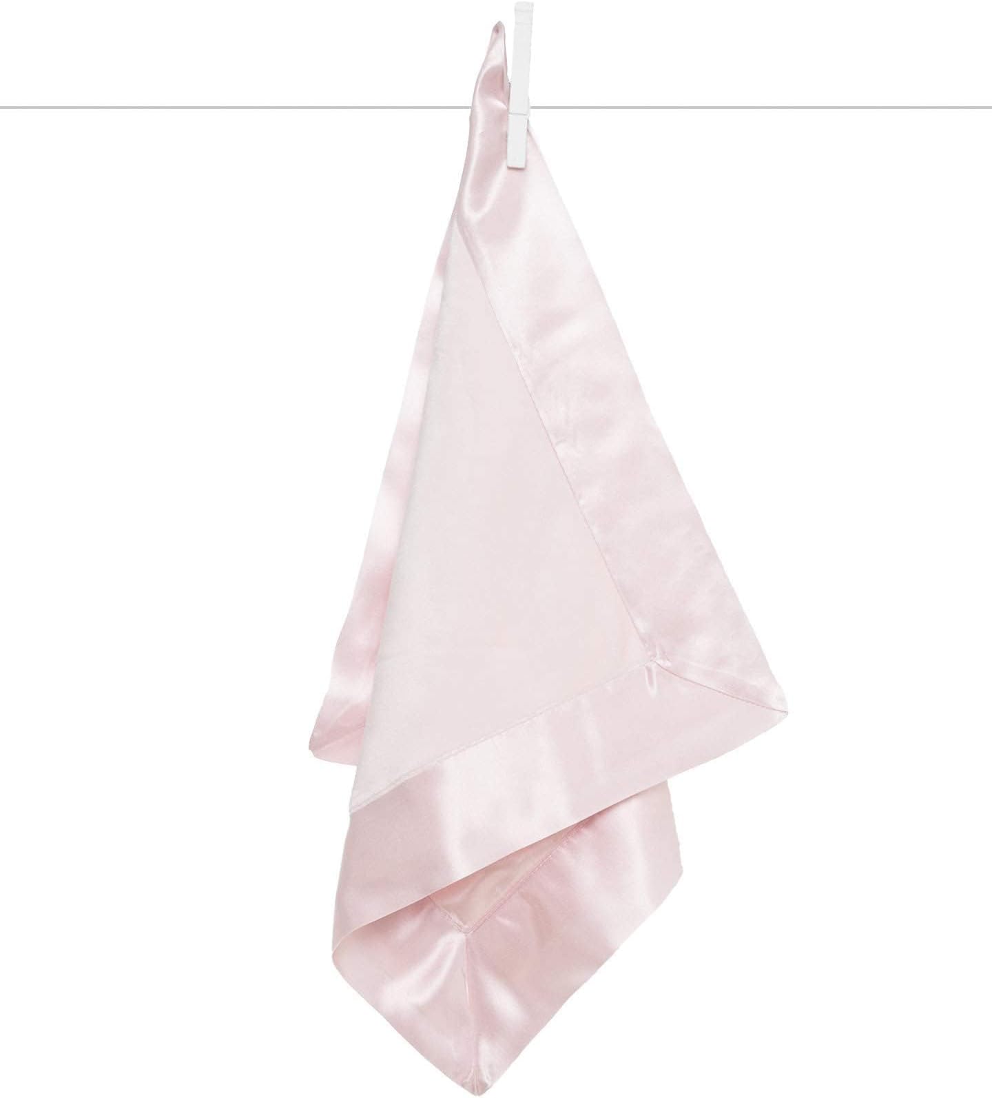 Little GiraffeBaby Blanket - Velvet Soft Blanket with Satin Trim - Baby Stroller Blanket - Newborn Baby Essentials & Baby Gifts - 17" x 17" - Pink