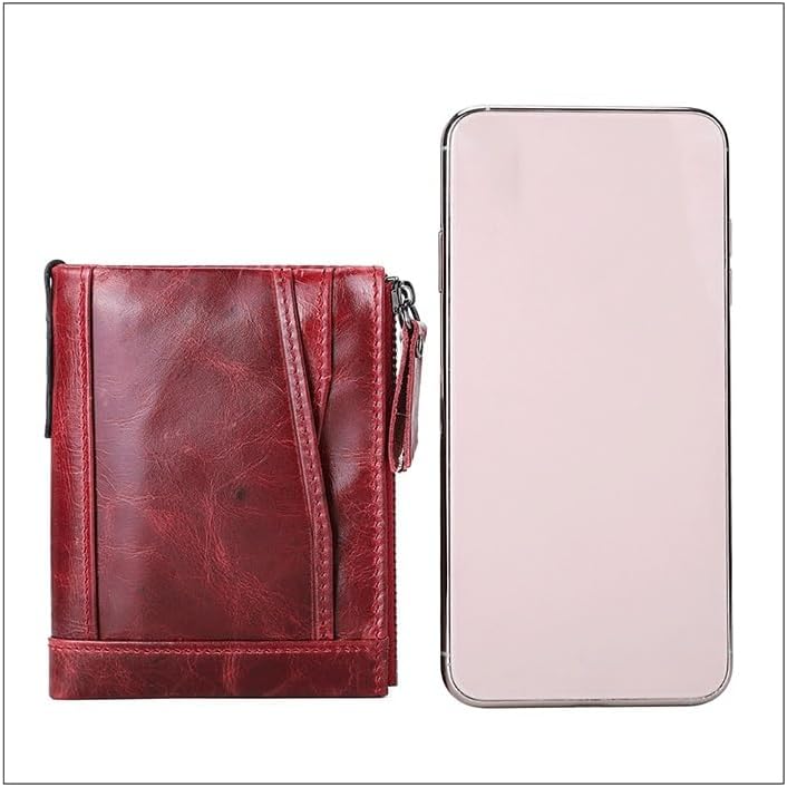 Ladies' Wallet Leisure Fashion Rfid Genuine Leather Zipper Multi-card Slot Retro Clutch Bag Coin Purse