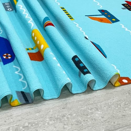 YIFONTIN Kids Beach Towels Microfiber Blanket Throw Super Soft Absorbent 5-Piece Set 27.5"x55" Gift for Bath Camping Swimming Sports Picnic Travel Holiday, Dinosaur Shark Crocodile Vessel Puppy. by YIFONTIN - Used condition - Image 4