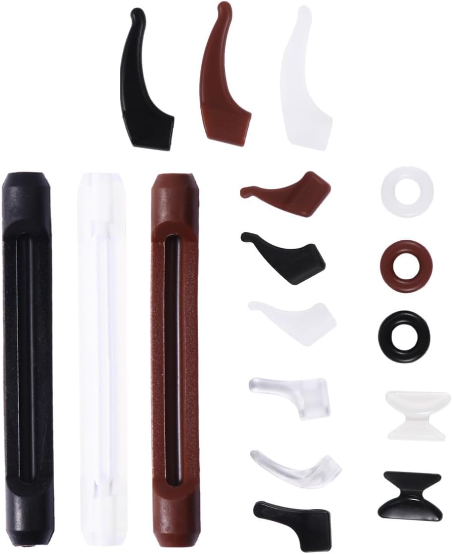 Silicone Eyeglasses with Lightweight Flexible Glasses Leg Sets Non-slip Ear Hook Kit 18 Pairs for Surfing and Climbing Students Eyewear Retainers