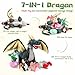 Karister 7Pcs Giant Dark Green Dragon Plush Toy, 21.7