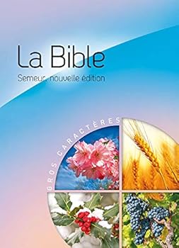 Hardcover La Bible. Version du Semeur. Gros Caractères. Couverture rigide bleue et rose illustrée [French] Book