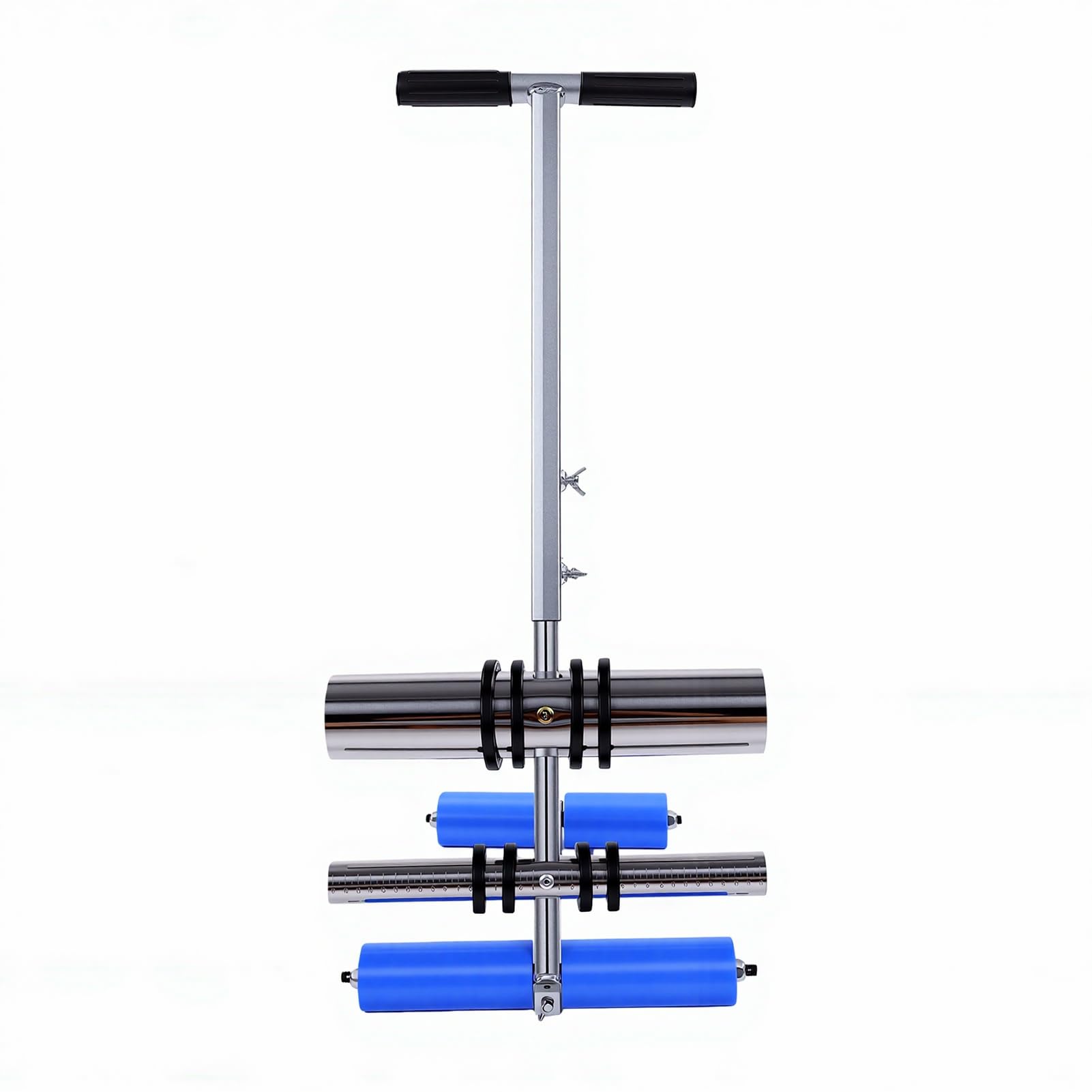 RIZGHWOY Regulowany Aplikator Taśmy o Wysokości 70-80 Cm, Ergonomiczna Maszyna do Znakowania Linii z Podwójnym Układem Rolek, Regulowany Odstęp 4-28 Cm, do Podjazdu, Boiska Koszykówki,