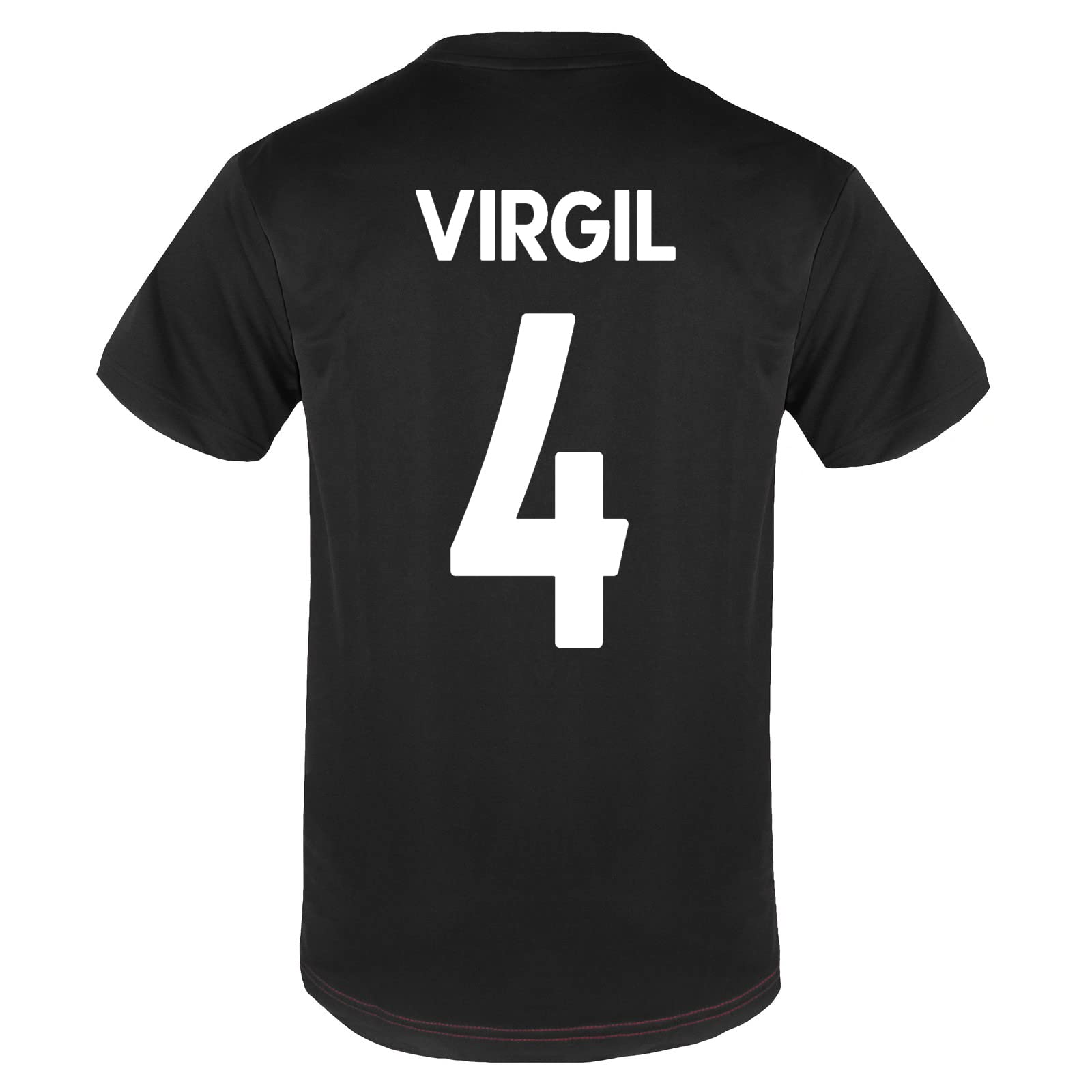Liverpool FC Mens Virgil 4 Poly T-Shirt Black LFC Medium