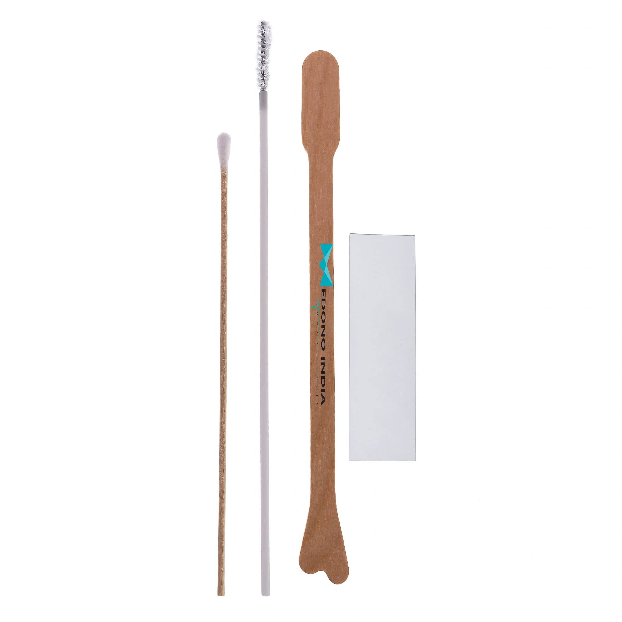 Medono India Pap Smear Test Kit One Wooden Spatula, one Glass Slide, Cervical Brush & Swab Stick Sterile Set-4 Pcs (Pack of 10) (B09TFTPQ42) Amazon Price History, Amazon Price Tracker