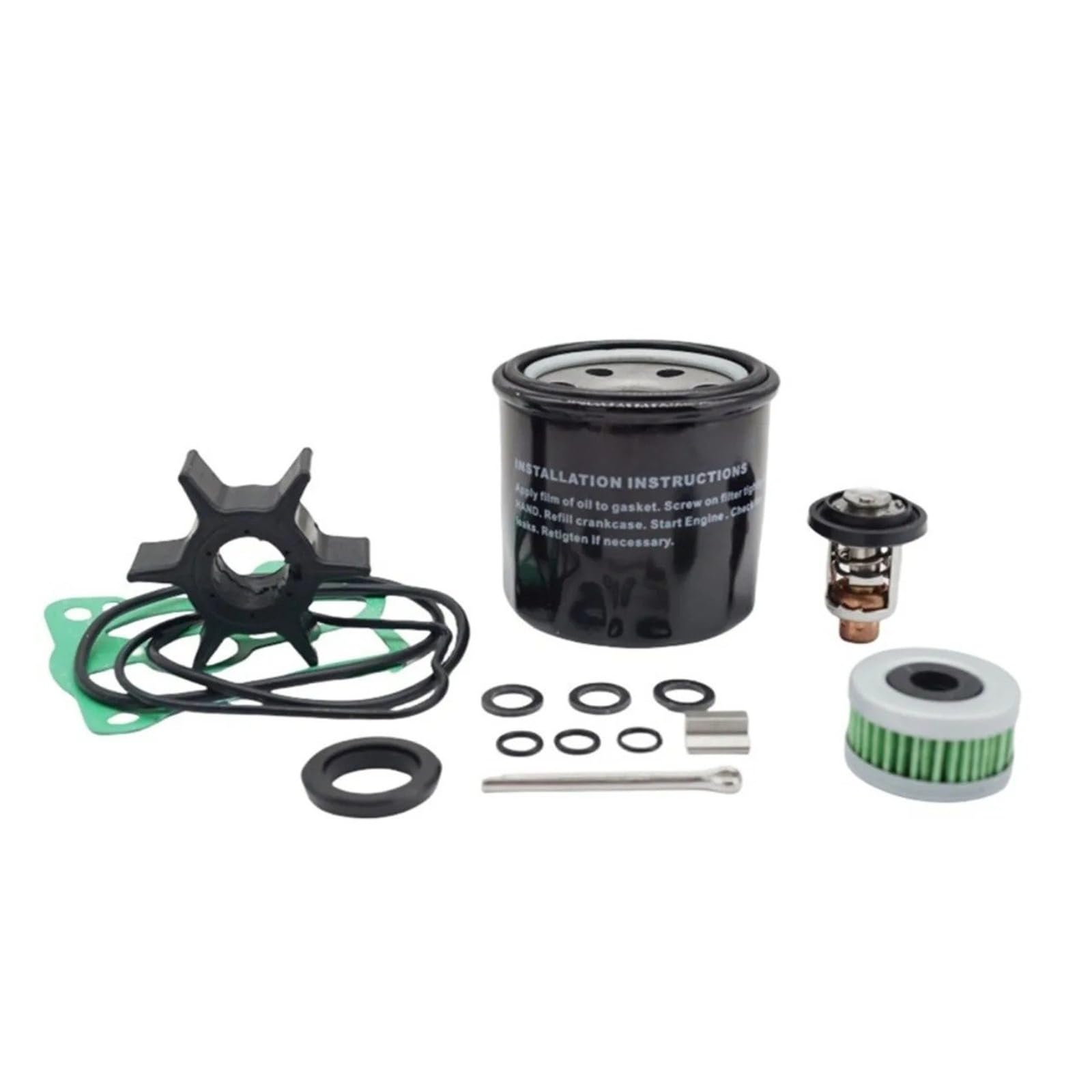 Wasserpumpen Für 60HP BF60A Für Marine Außenbordmotor Wasserpumpe Reparatur Mit Thermostat Öl Filter Kraftstoff Ablauf Dichtung Pin Wartung Kit Kühlwasserpumpe
