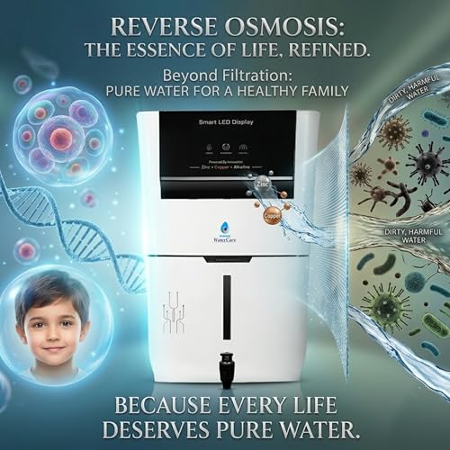 Image of Aroma RO Water Purifier | RO+UV+UF+TDS Adjuster | Zinc + Copper + Alkaline | 12L Storage | Smart LED Display | Borewell, Tanker & Municipal Water [WHITE]