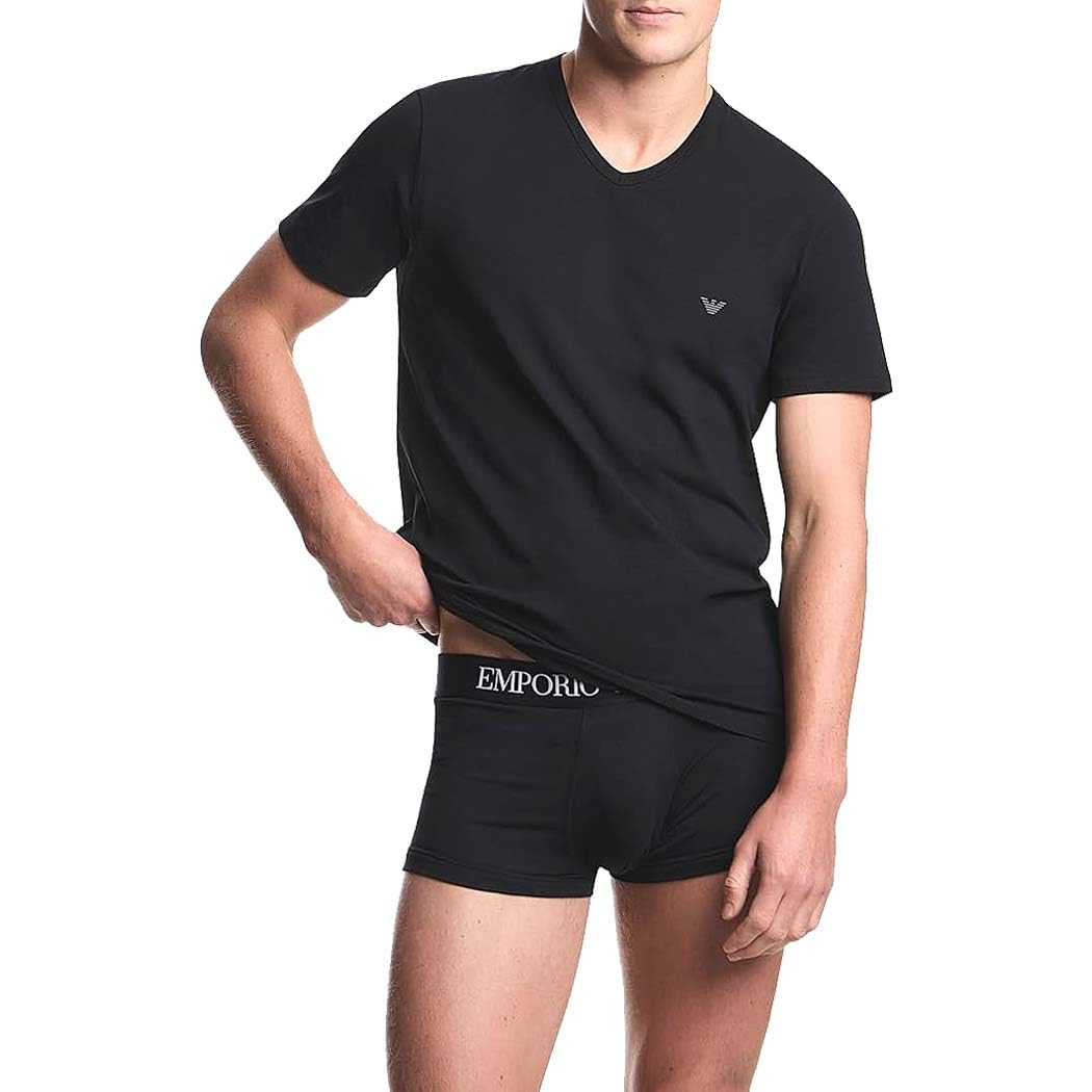 Emporio Armani Core Logoband 2-Pack T-Shirt Confezione da 2 Magliette con Scollo a V Uomo