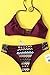 CUPSHE Women's Pure Color Lace up Halter Padding Bikini Set Beach Bathing Suit Burgundy