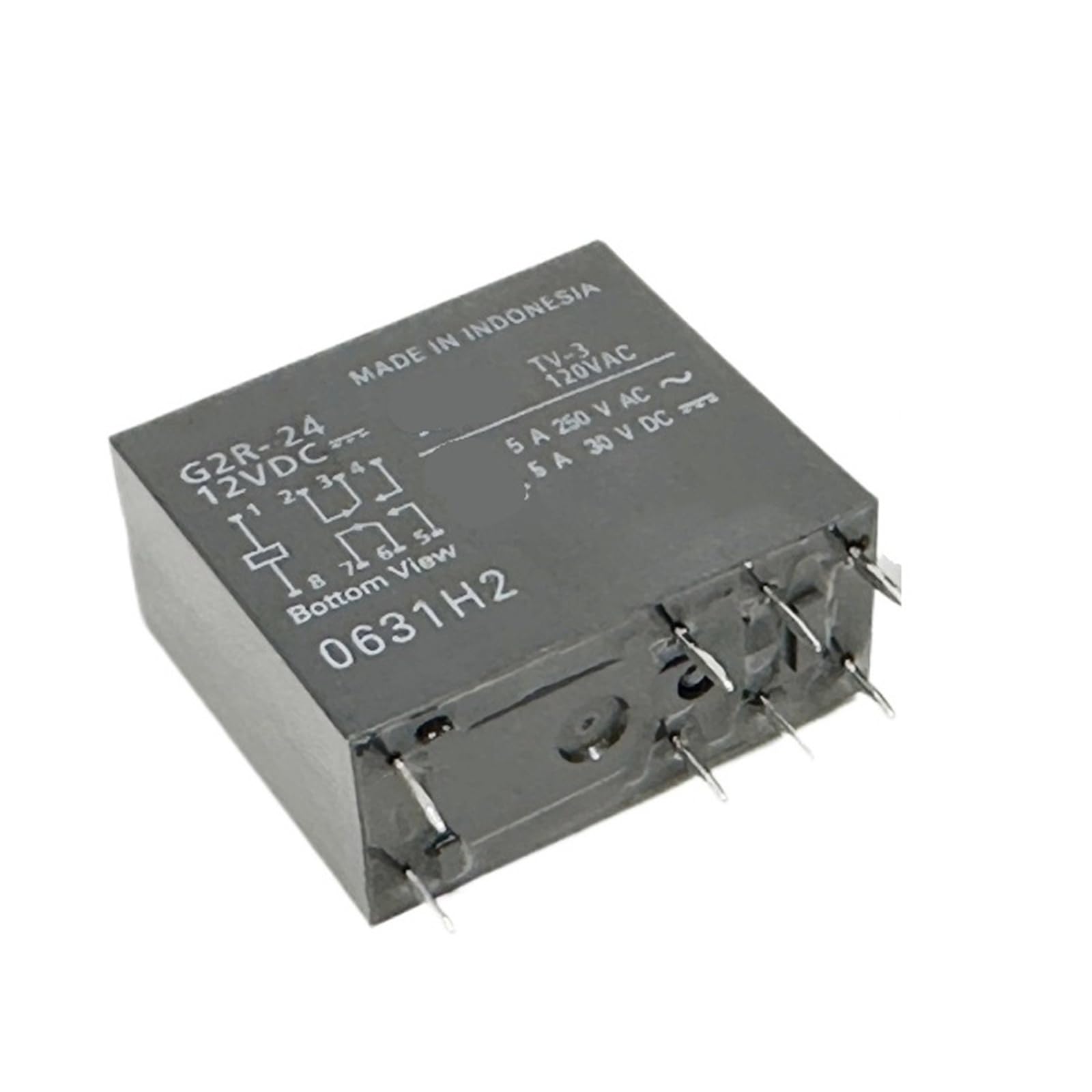 Relé G2R-24 12 V CC componente de alta fiabilidad con 8 pines de conexión 3