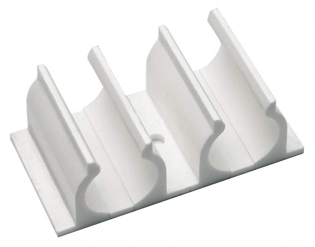 Pipe Clip, White, ABS, Clips Electrical Equipment