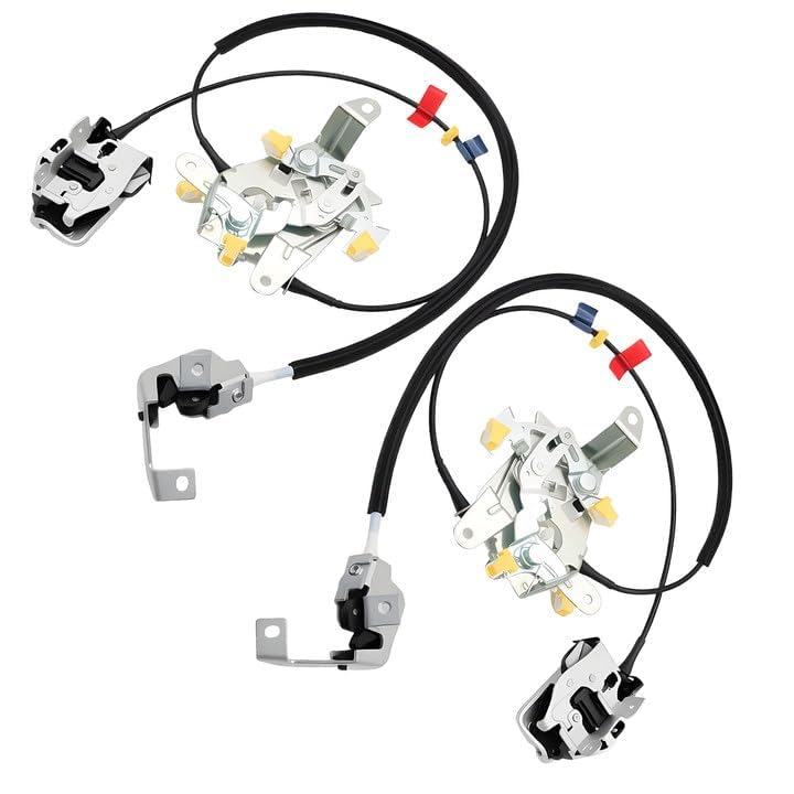 Image of Nakkaa 2Pcs Door Cable Latch Lock Latch Set Upper Rear Left Right Compatible with 250 350 450 550(Fit F Series) 1999-2007 6C3Z28264A01A 6C3Z28264A00A Driver Passenger Side Door Lock Actuator