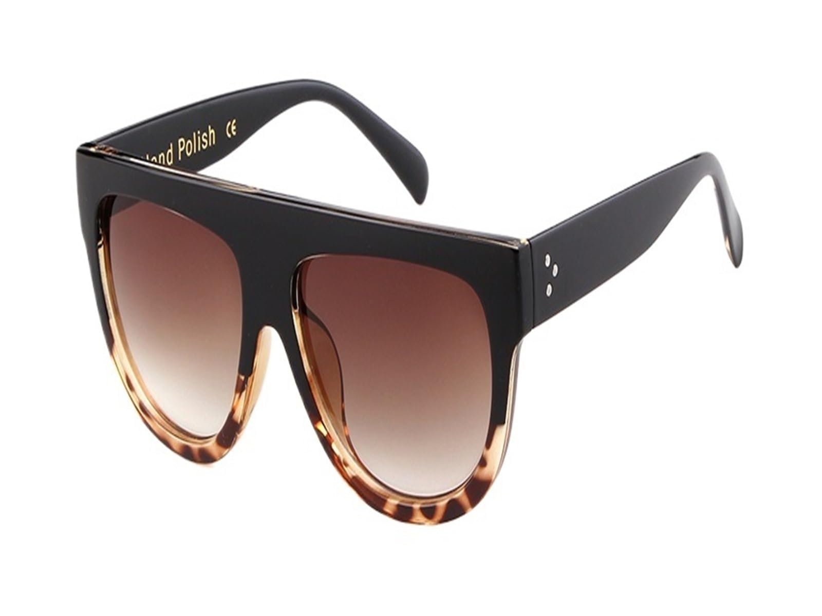 Bgmcsferg Unisex C7 Women Shield Sunglasses Oversized Flat Top Lady Bicolor Sun Glasses Big Shades