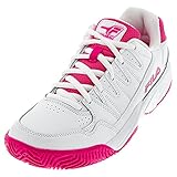 FILA Women's Double Bounce, Color: Wht/Pglo/Msil, Size: 7.5 (5PM00001-156-7.5)