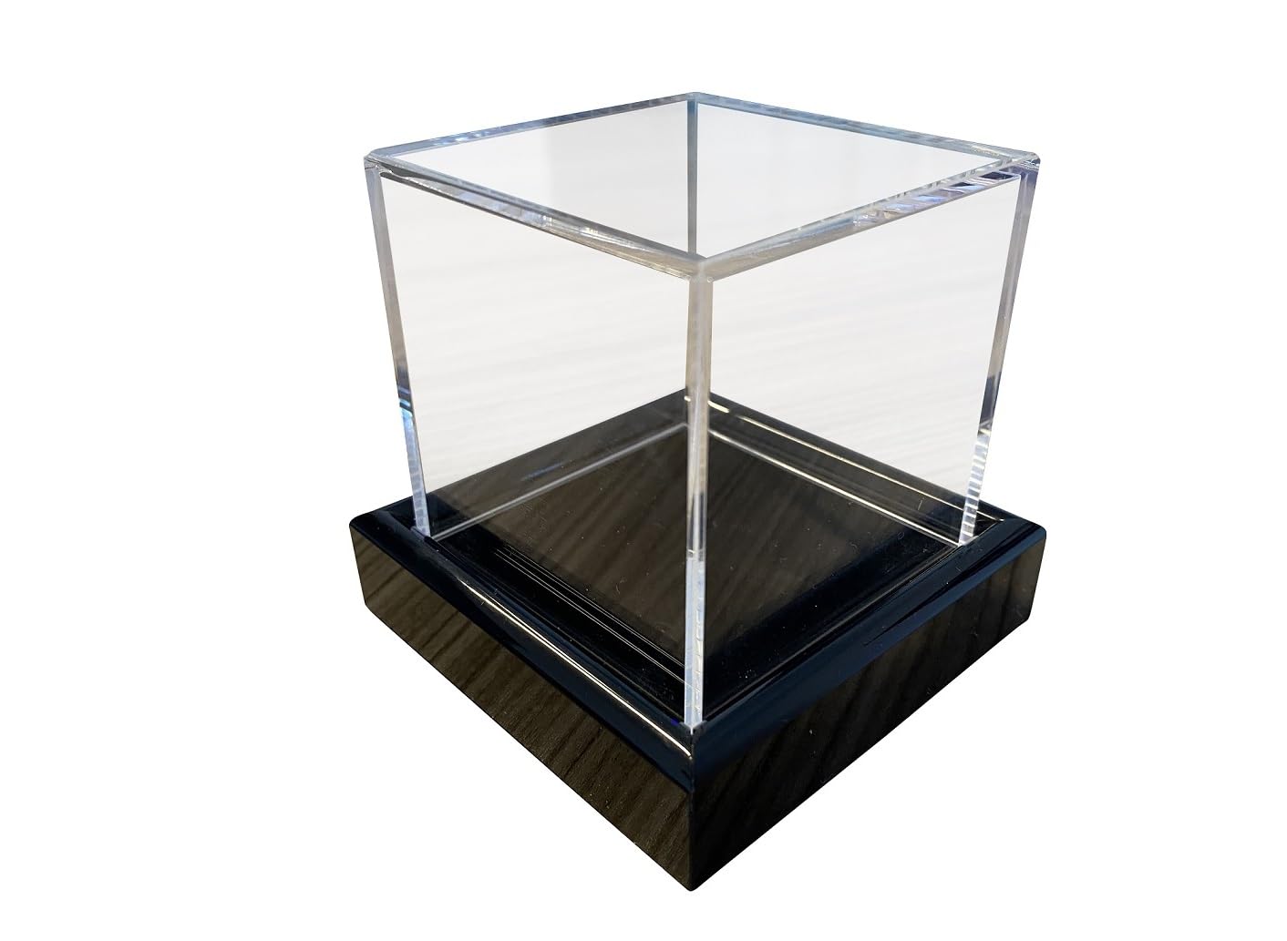 Piccolo universal Acrilico Vetrina 6 x 6 x 6 cm / Showcase / Bacheca con nero velluto, per Gioielli, Personaggi, Modelli, Orologi, Minerali, Pietre, Medaglia, Moneta
