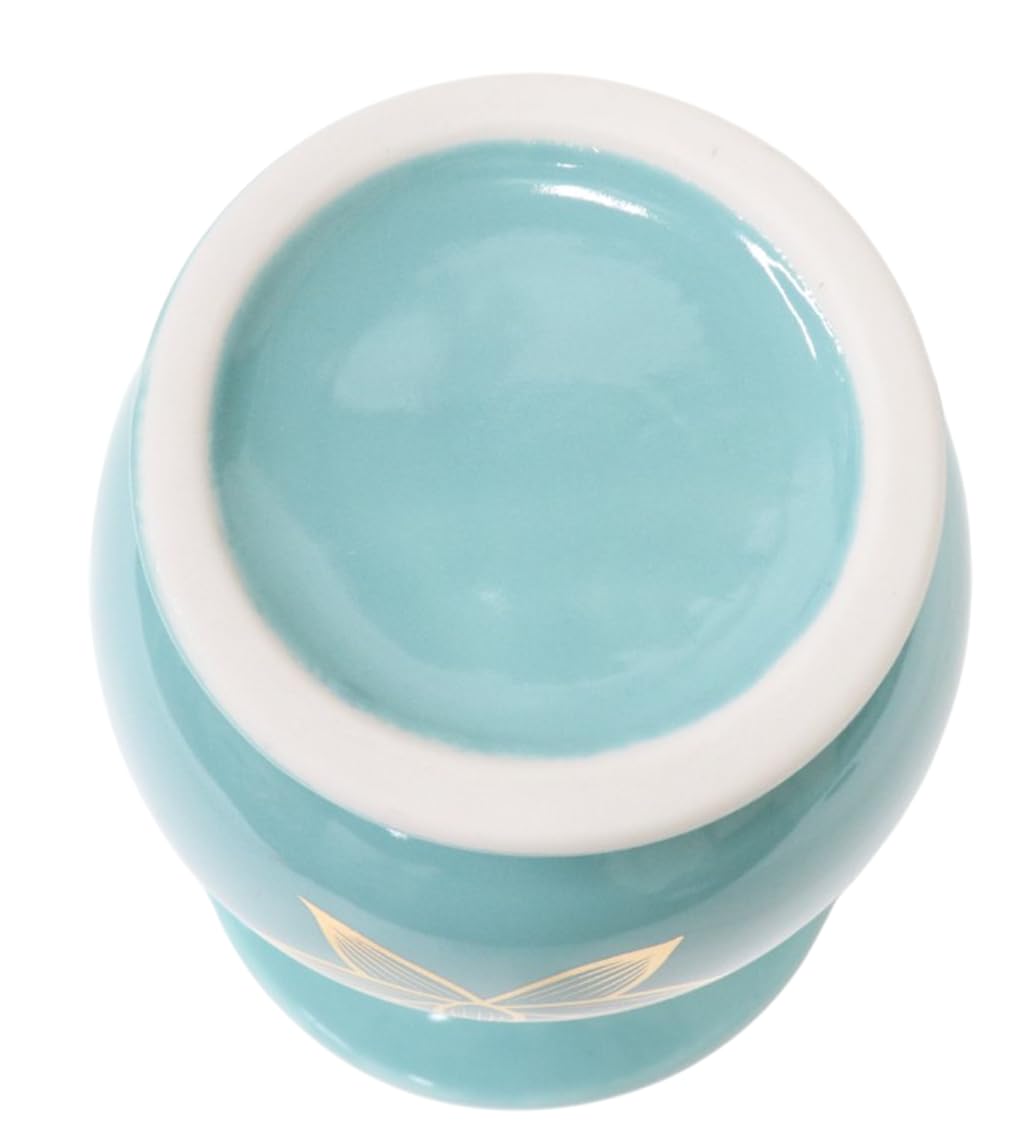 Amazon｜仏花瓶 青磁金ハス 5寸[直径9.5 x 高さ15.1cm] 仏具 仏壇用品