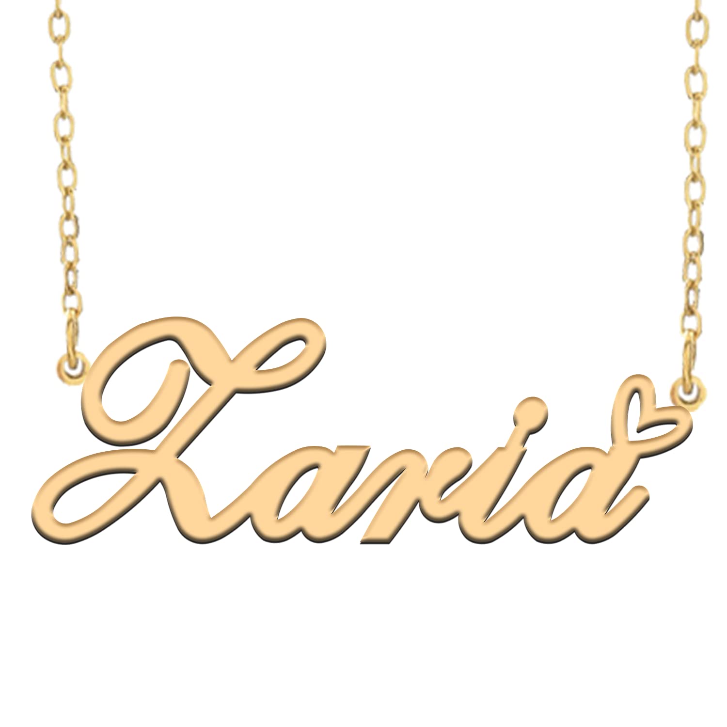 RONKAHSHOW Custom Pendant Name Necklace Customized Personalized with Heart Necklace Best Gift for Women New Year Birthday Mother’s day Christmas