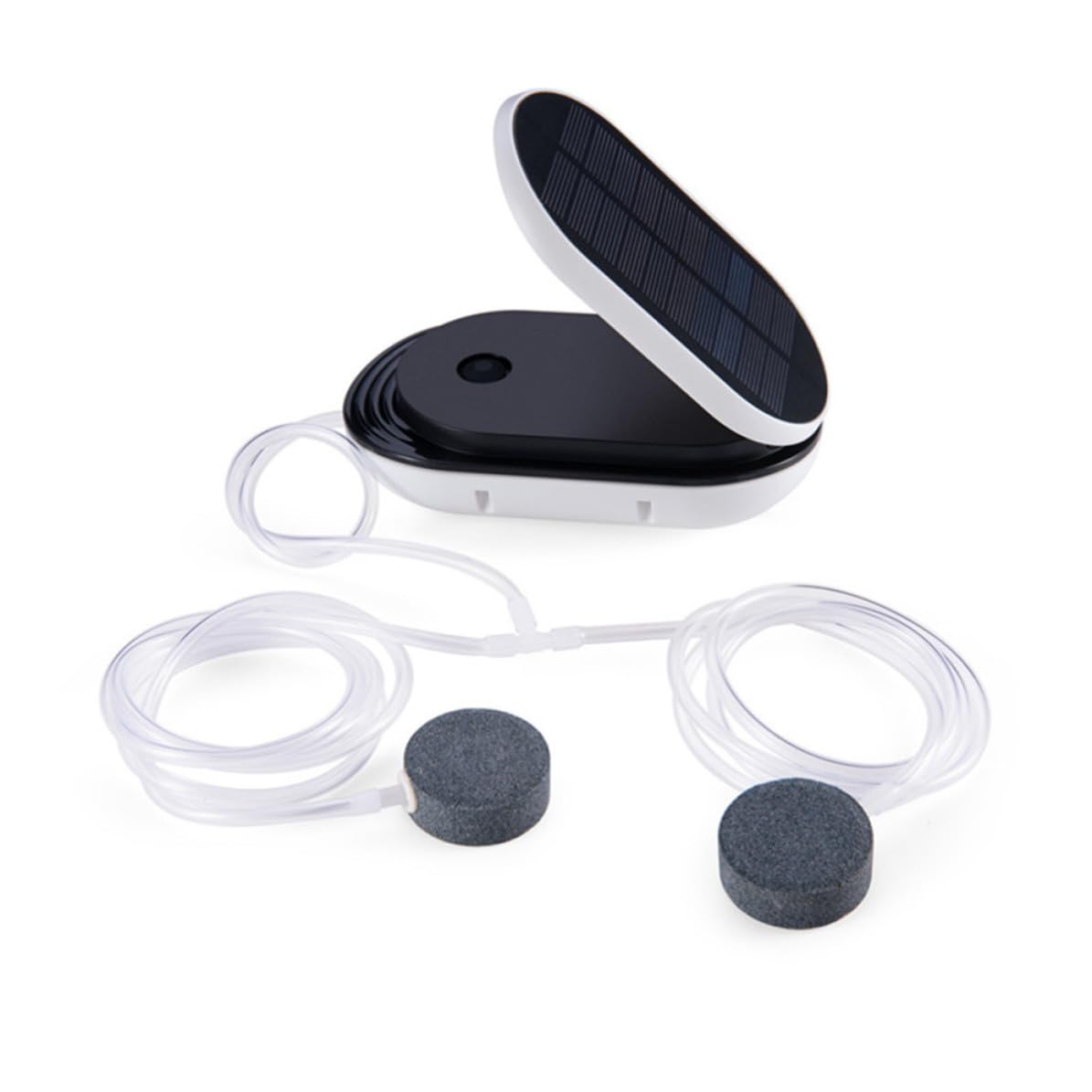 Aquarium Sauerstoffpumpe Sauerstoffpumpe für Aquarien Solarbetriebene Luftpumpe für Aquarien Schwarz Kunststoff 3600mAh Geräuscharm für Outdoor Fishing