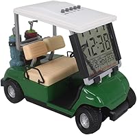 Vista 4 de Versión LCD Display Mini Golf Cart Reloj para fanáticos del golf, gran regalo para golfistas, carreras, recuerdo, regalos de golf novedosos (verde)