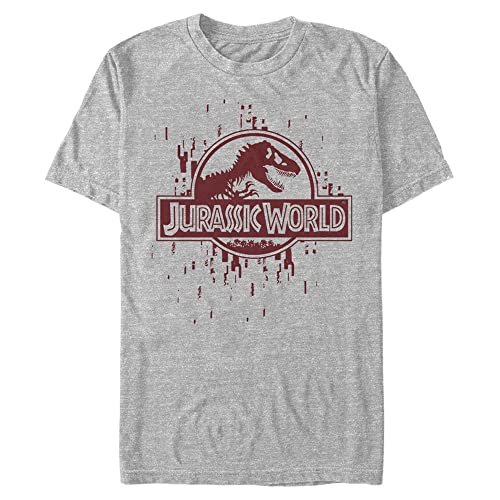 Jurassic Park T-shirt homme Glitchy Grid style geek pour le quotidien