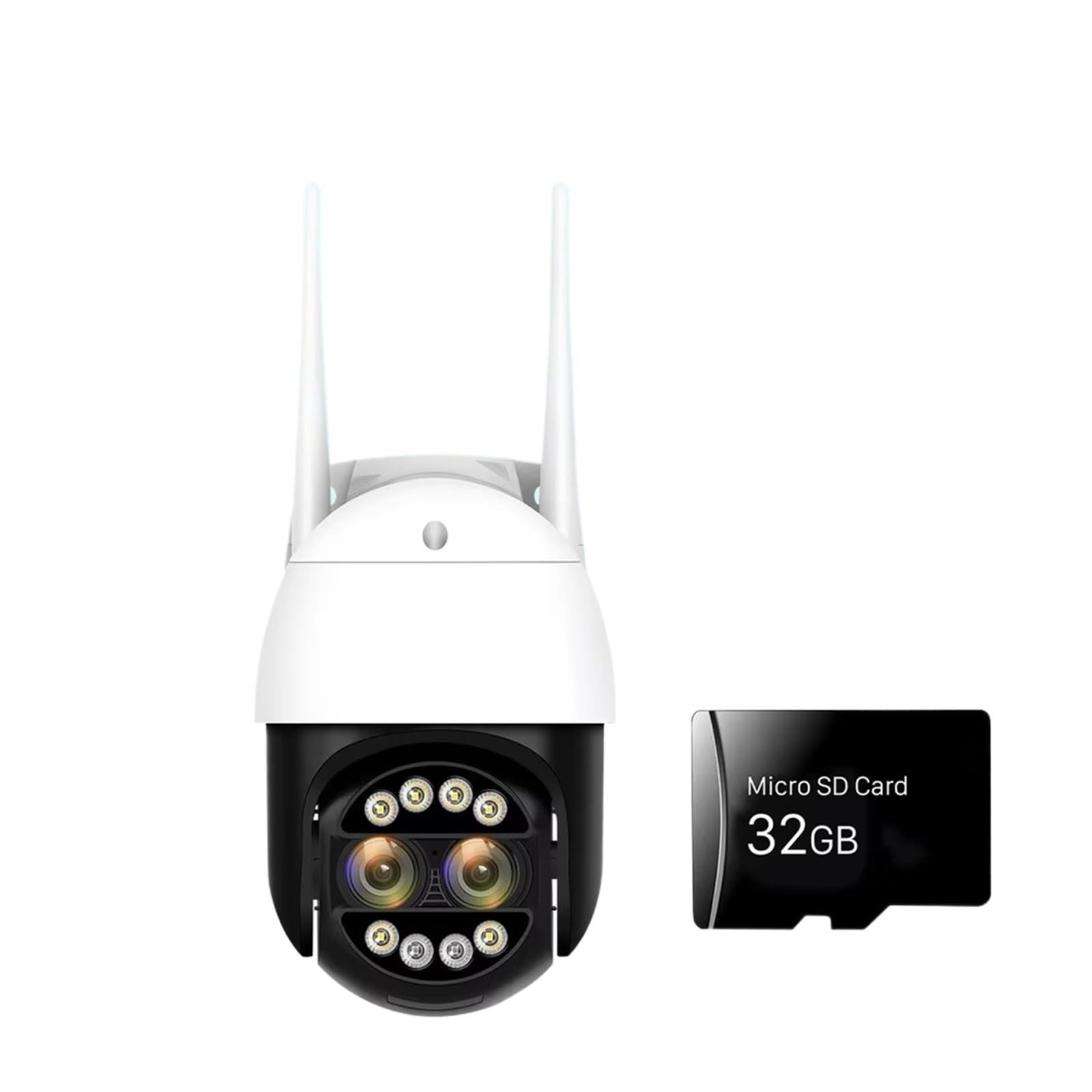 8 MP 4K 8-krotny zoom hybrydowy kamera PTZ IP z dwoma obiektywami 2,8 + 12 mm WiFi wykrywanie człowieka 4 MP bezpieczeństwo audio nadzór wideo (wtyczka EU, karta 8 MP 32 GB)