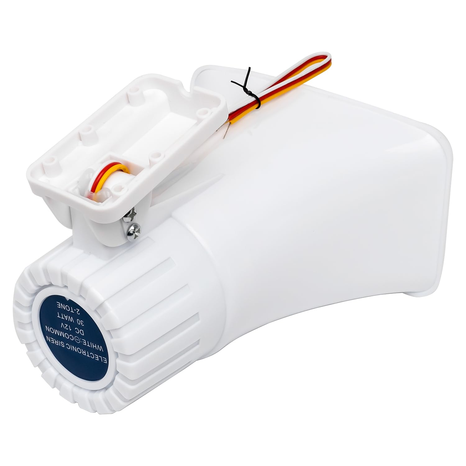 Alarma de sirena, altavoz de sirena para exteriores con 150 decibelios altos, bocinas de seguridad y sirenas, sistema de alarma de 12 V con ángulos ajustables para aumentar los sonidos, sirena de