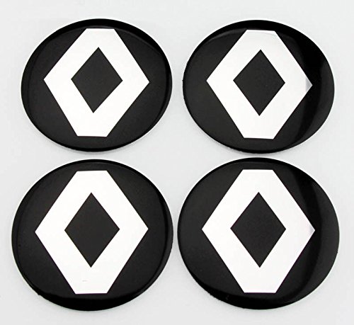 AOWIFT 4 x 56 mm 2,2 Auto Car Wheel Centro Hub Capb Emblema Insignia Adhesivo para (Fits: Renault)