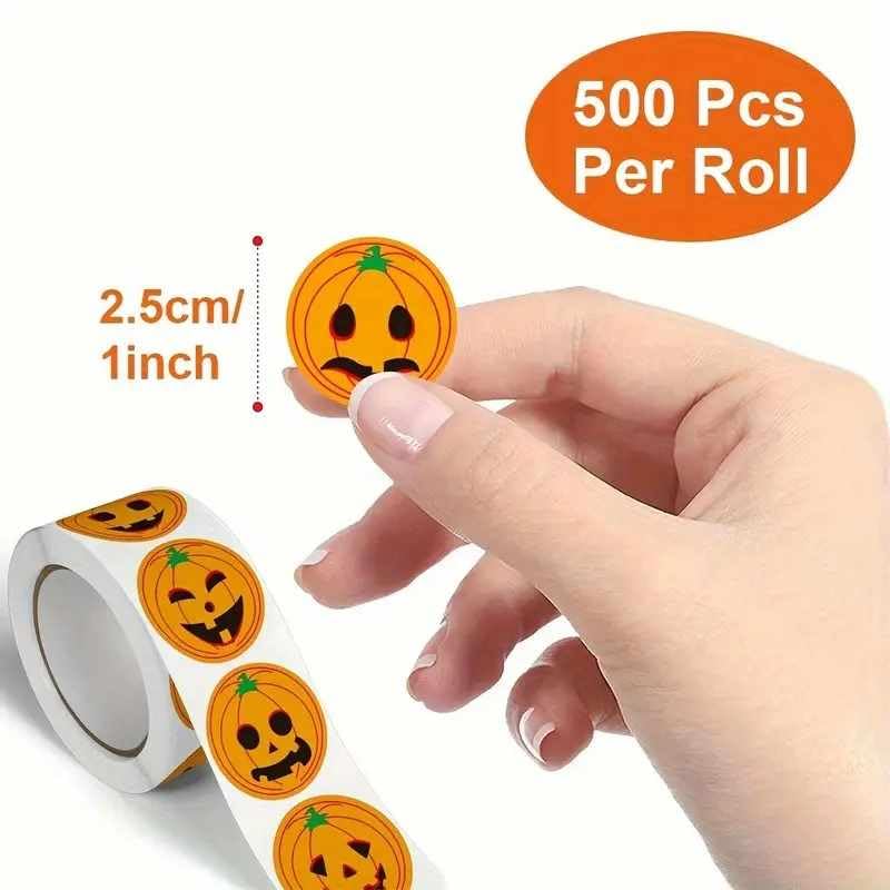 Rollo Pegatinas Emojis Hallowen para niños, Hallowen stickers, 1 Unidad - imagen 5