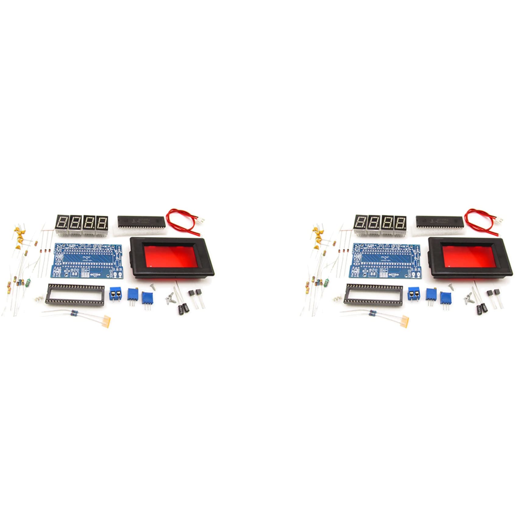 Jnchdghwa As Shown 2X Voltmeter Diy Kit Parts Icl7107 Meter Head Digital Voltmeter