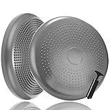 Kinder Erwachsene Balancekissen Ballsitzkissen, LuftSitzkissen für Physiotherapie Linderung von Rückenschmerzen und zur Kräftigung Rumpfmuskulatur, Pumpe & Workout-Guide (Grau)