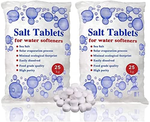 25KG Salt Tablets/Compatible with All Water Softener Machines | Tablet Salt of Premium Quality | 100% Genuine British Salt Tablet (3 Bag)