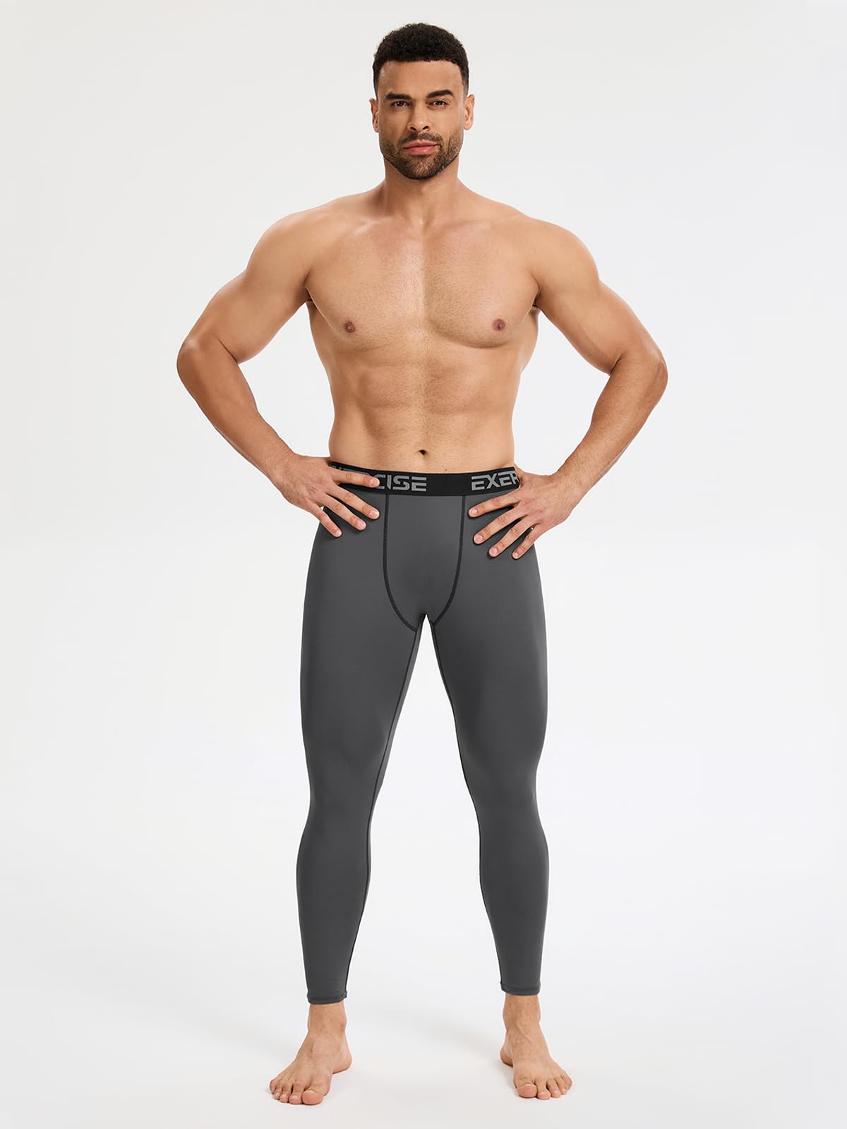 5–6 Packungen Kompressionshosen für Herren, Herren-Leggings für Sport, athletische Baselayer, Laufstrumpfhose für Herren