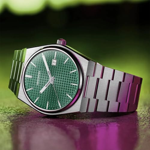 Image of AMERICANVIBER, Stainless Steel Date Display Mens Wrist Analogue Watch, Dial-Color:Multicolour, Band Color:Silver
