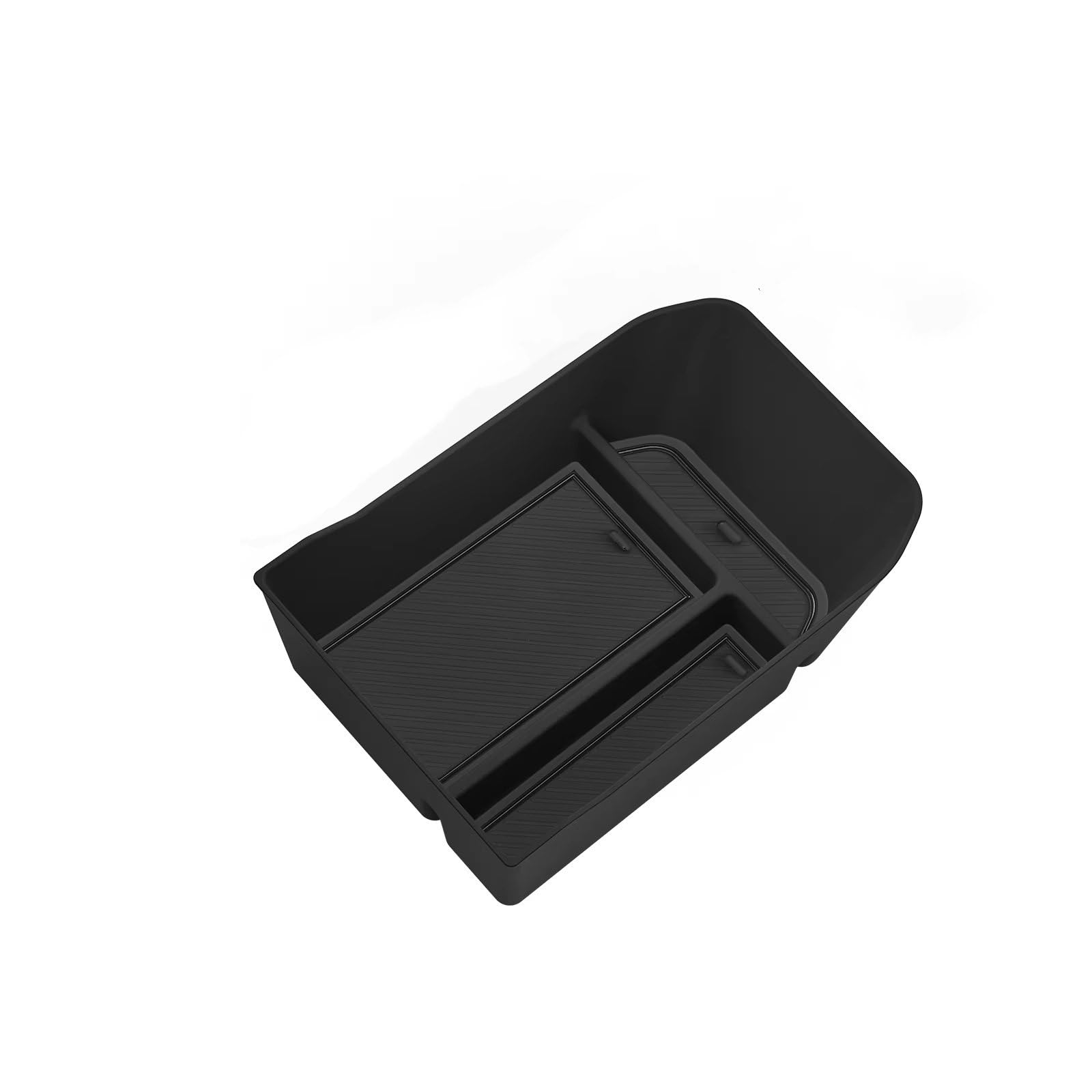 SZTMYVUW Interior Storage Box Compatible With Kia EV3 2024 2025 2026 Car Armrest Storage Box Accessories Stowing Tidying Center Console Tray Black ABS
